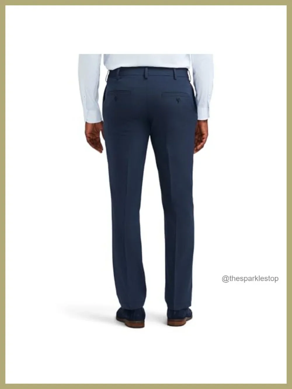 Men's Stretch Straight Fit Flat Front Chino Pants, Quick Dry, Wicking, Travel